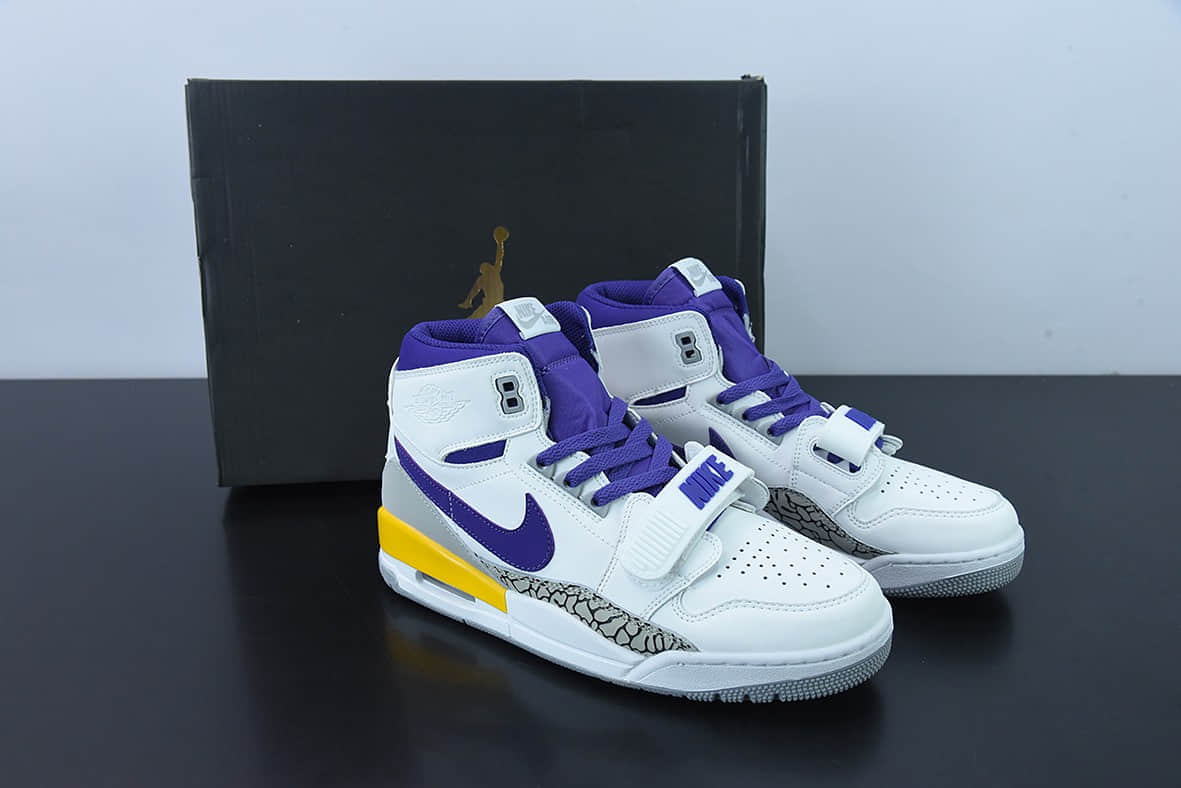 乔丹Air Jordan Legacy 312 NRG“Pure white” “湖人”白紫黄高帮篮球鞋纯原版本 货号:AV3922-157