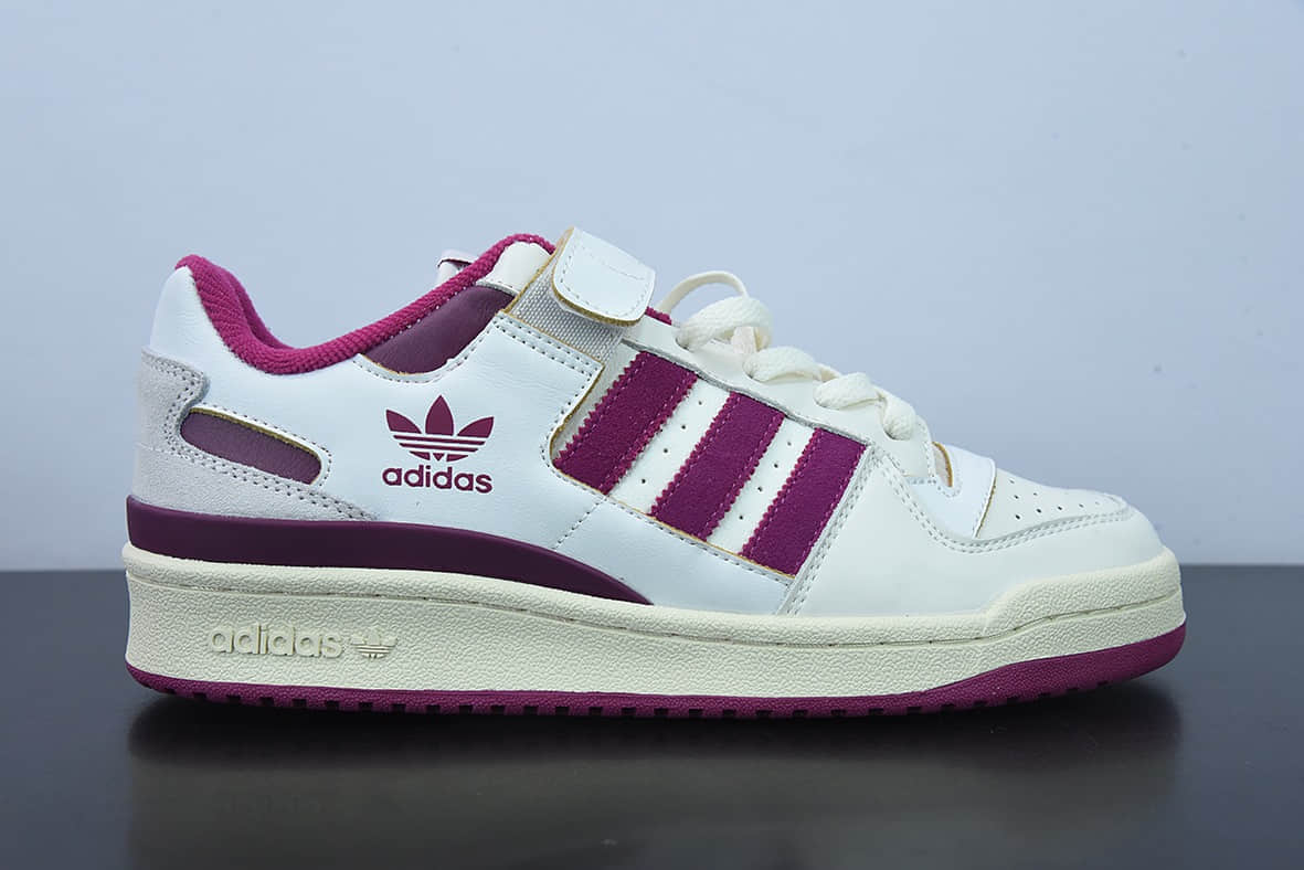 阿迪达斯Adidas originals Forum 84 low 白紫色低帮百搭潮流休闲运动板鞋纯原版本 货号：GV9114