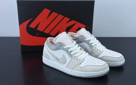 乔丹Air Jordan 1 Low SE Craft White and Phantom 白灰 AJ1乔1低帮休闲板鞋纯原版本 货号：DN1635-100