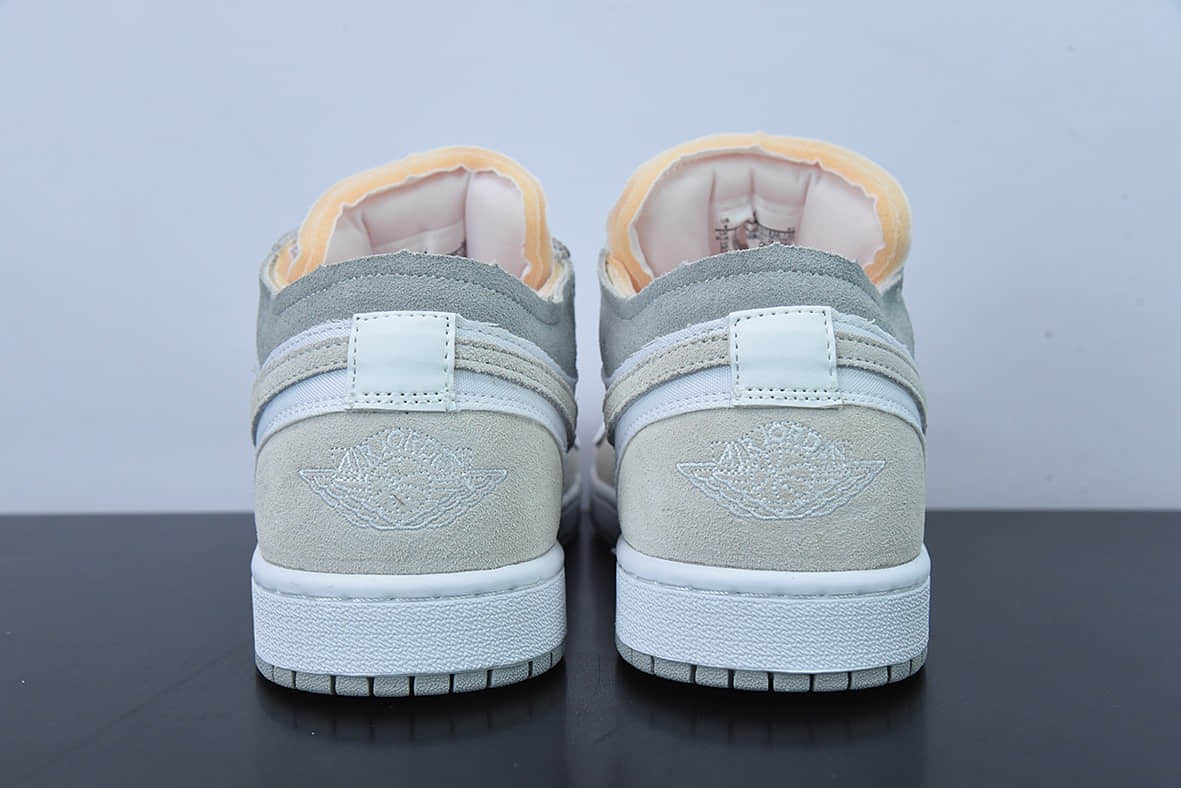 乔丹Air Jordan 1 Low SE Craft White and Phantom 白灰 AJ1乔1低帮休闲板鞋纯原版本 货号：DN1635-100