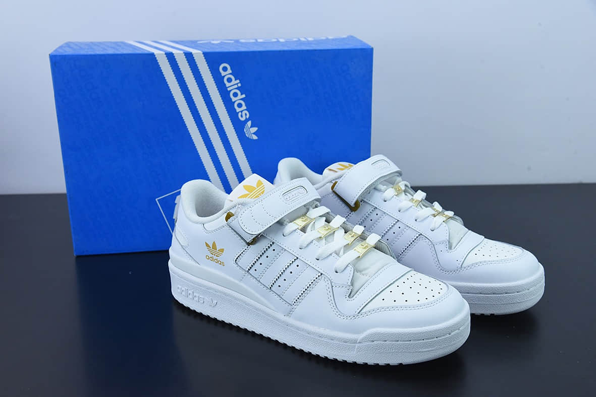 阿迪达斯Adidas originals Forum 84 low白金色低帮百搭潮流休闲运动板鞋纯原版本 货号:GZ6379