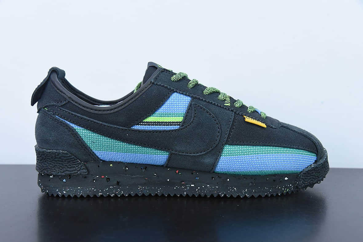 耐克Nike Union LA x Nike Cortez LowBlack联乘洛杉矶知名店铺黑蓝阿甘改良初代低帮复古休闲鞋纯原版本 货号:DR1413-001