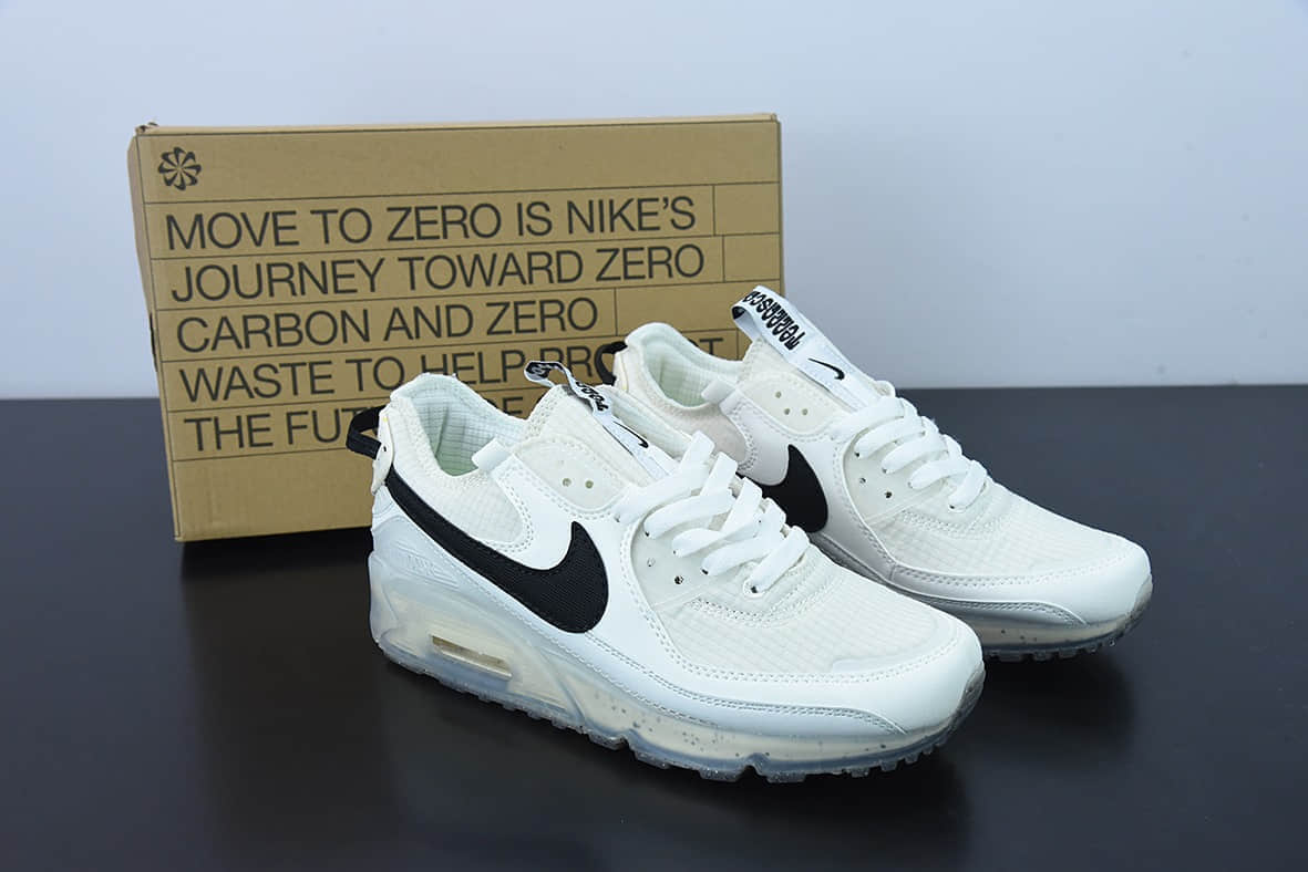 耐克Nike Off White™ x Air Max 90 AM90Nike Air Max 90 Terrascape 鞋型白色气垫跑鞋纯原版本 货号：DH2973-100