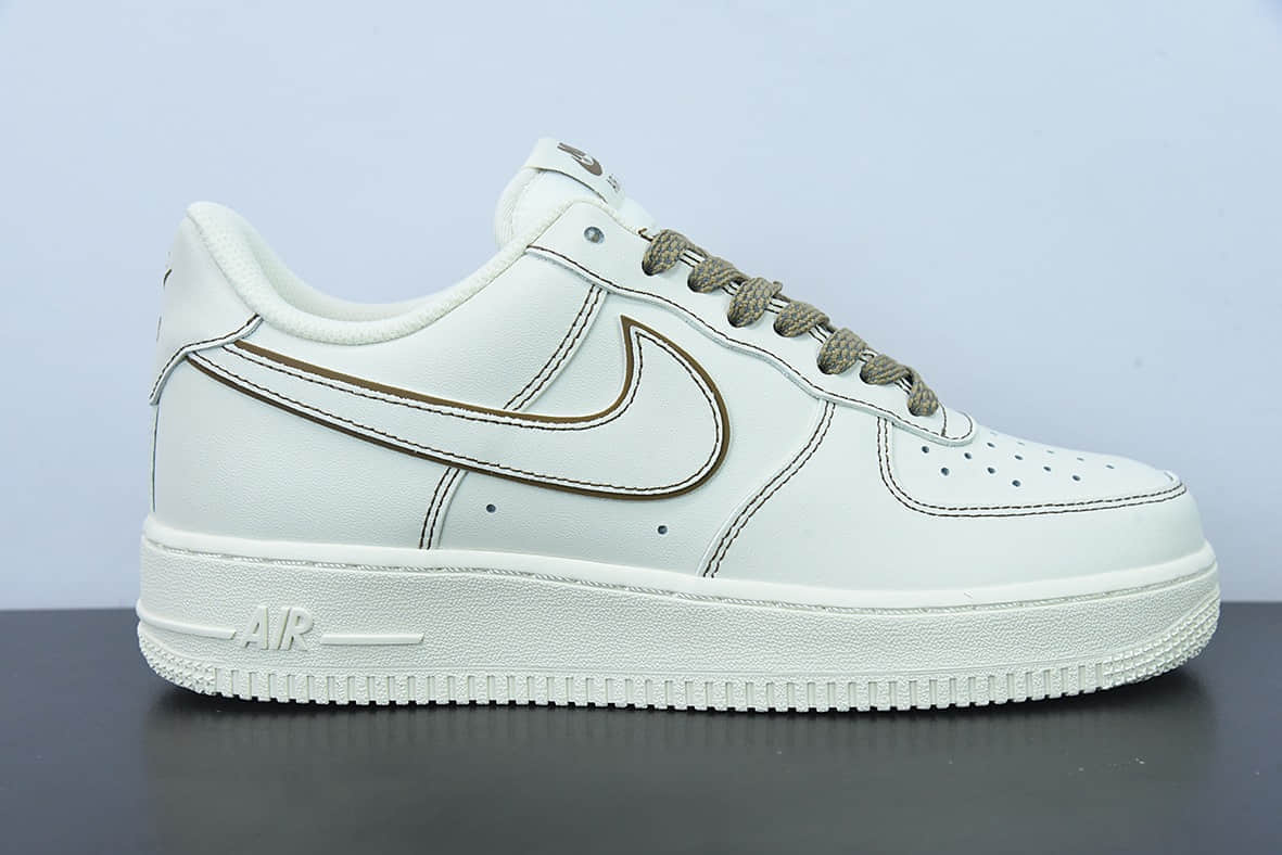 耐克Nike Air Force 1 Low 米棕线3M满天星空军一号低帮休闲板鞋纯原版本 货号：315122-808