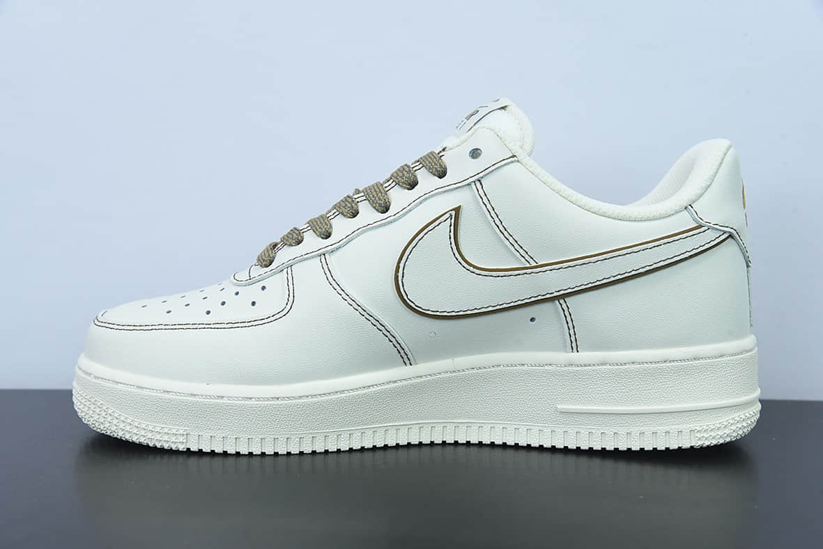 耐克Nike Air Force 1 Low 米棕线3M满天星空军一号低帮休闲板鞋纯原版本 货号：315122-808