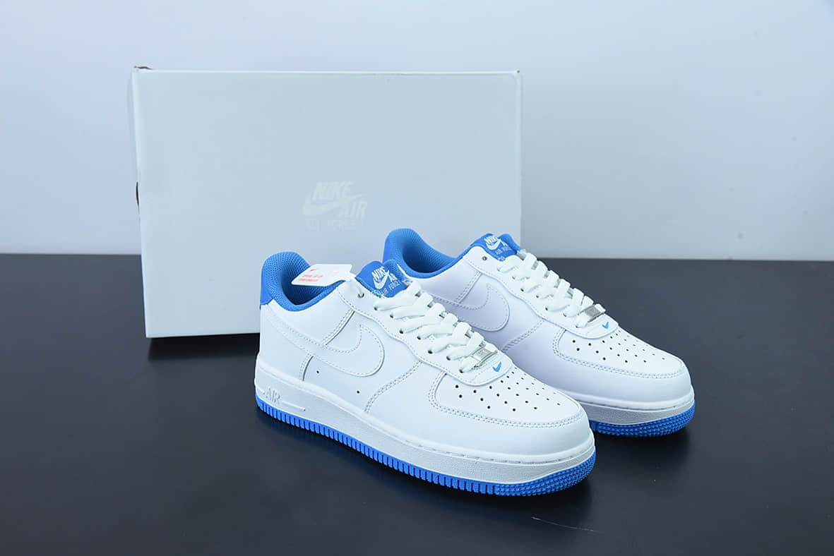耐克Nike Air Force 1’07 LV8 WhiteUNC白北卡蓝空军一号经典低帮休闲板鞋纯原版本 货号:DR9867-101