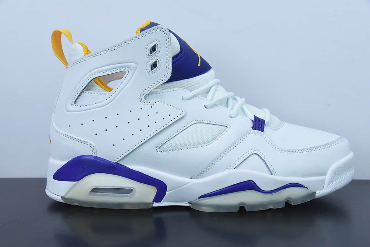 乔丹AIR JORDAN FLTCLB 91白蓝紫男子休闲篮球鞋纯原版本 货号：DC7329-105