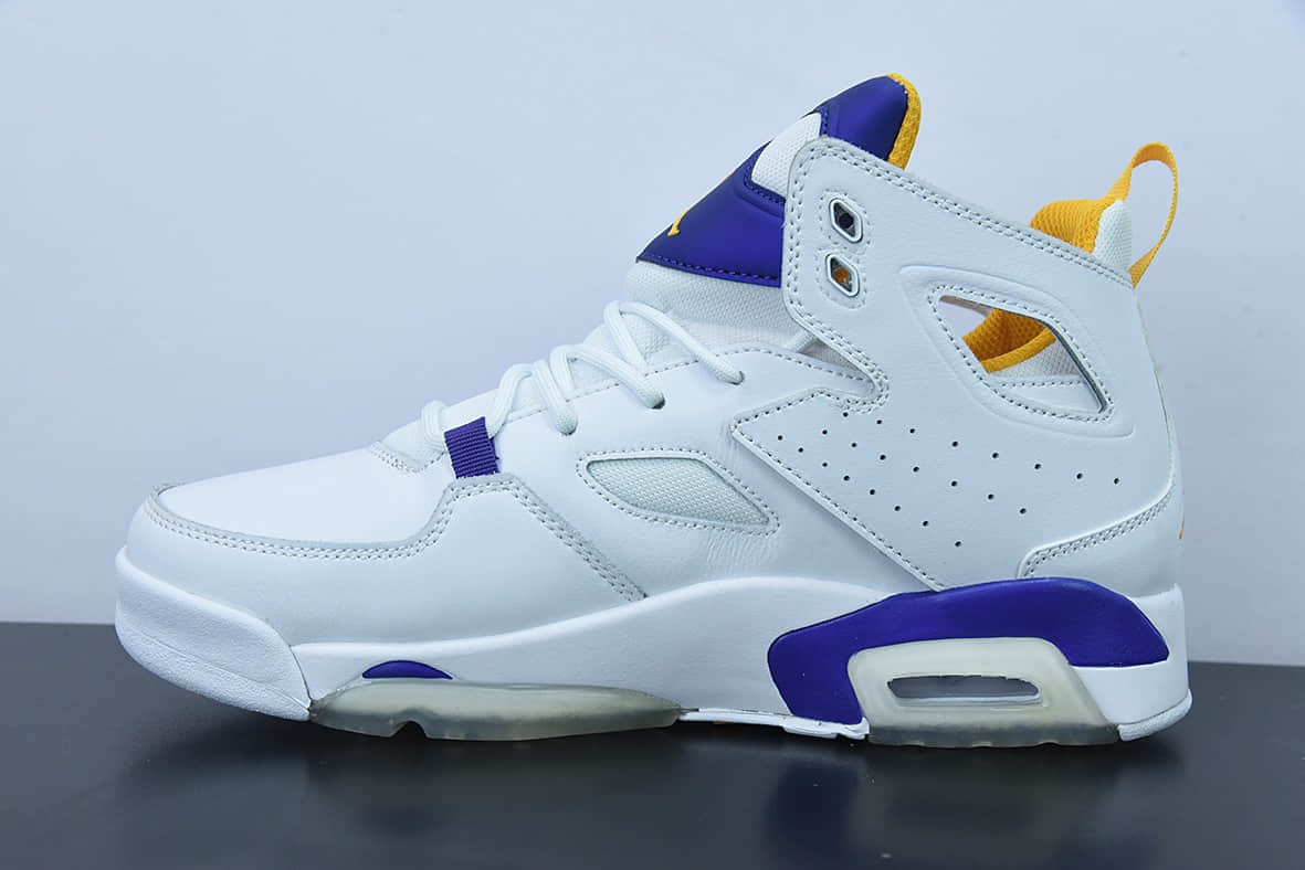 乔丹AIR JORDAN FLTCLB 91白蓝紫男子休闲篮球鞋纯原版本 货号：DC7329-105