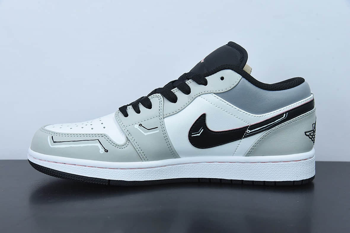 乔丹Air Jordan AJ1 Low电玩主题PS5灰白低帮休闲板鞋纯原版本 货号：553558-062