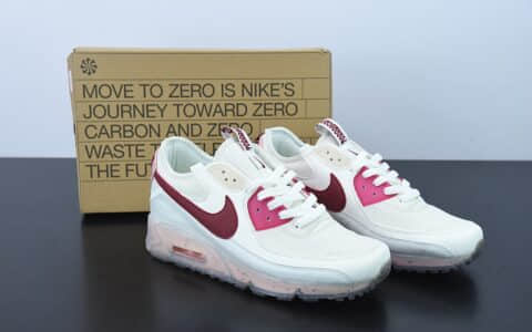 耐克Nike Air Max 90 Terrascape Sail 全新热门款MAX90白红粉气垫跑鞋纯原版本 货号：DC9450-100