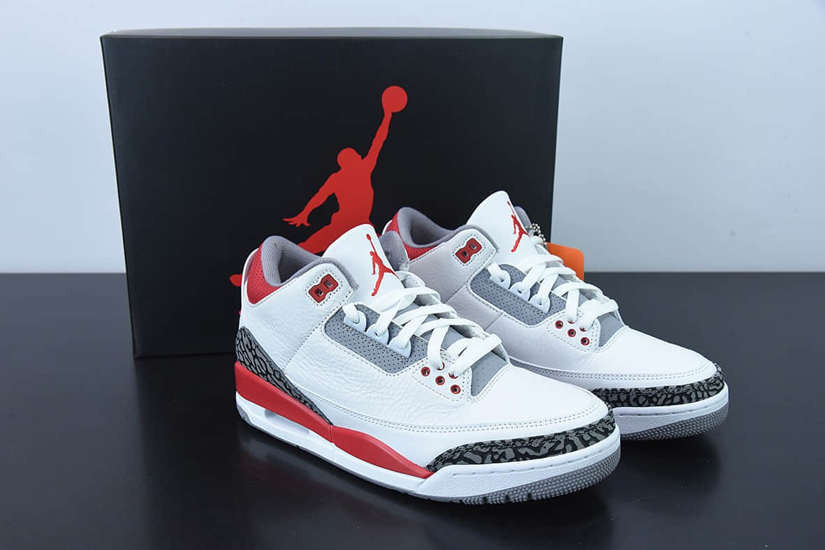 乔丹Air Jordan 3 “Fire Red”火焰红 2022复刻版中帮篮球鞋纯原版本 货号：DN3707-160