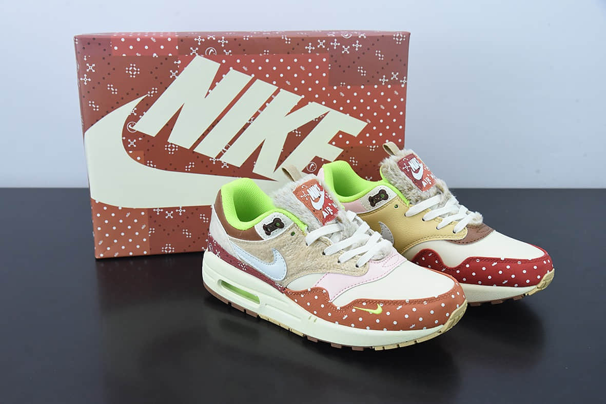 耐克Nike Air Max 1 PRM Best Friend 田园犬主题复古休闲跑步鞋纯原版本 货号：DR2553-111