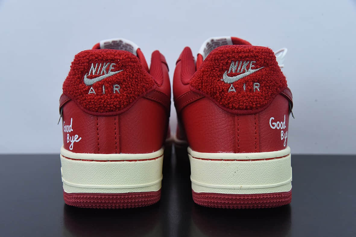 耐克Nike Air Force 1 Low goodbey白红涂鸦空军一号低帮休闲板鞋纯原版本 货号：DO5220-162