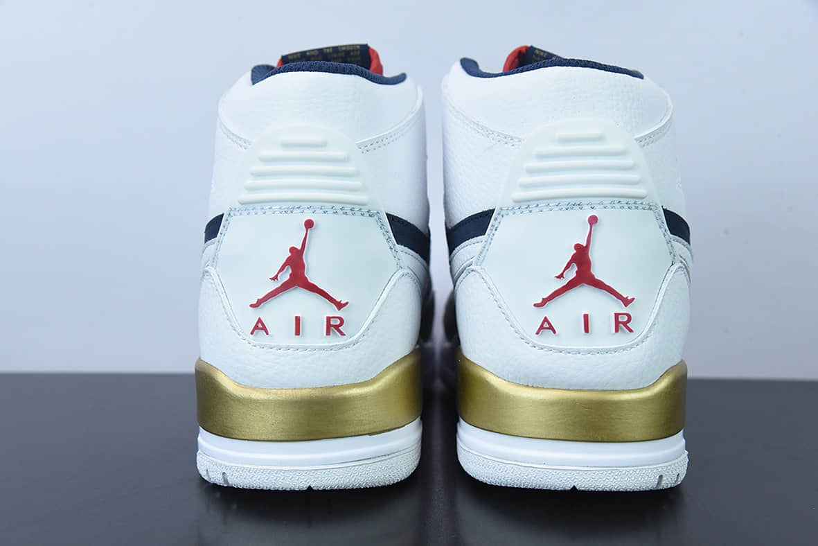乔丹Air Jordan Legacy AJ312 白蓝金爆裂纹魔术贴三合一板鞋纯原版本 货号：AV3922-101