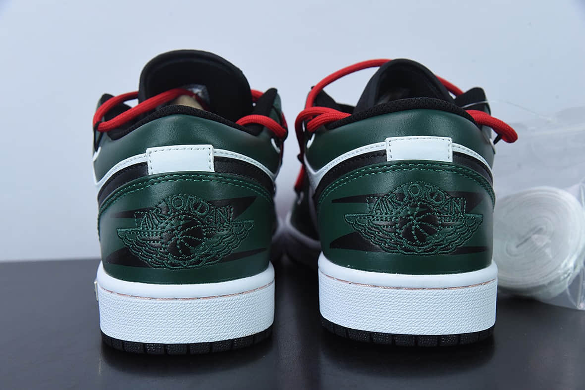 乔丹Air Jordan 1 Low 抽绳白绿 AJ1低帮休闲板鞋纯原版本 货号：553558-062