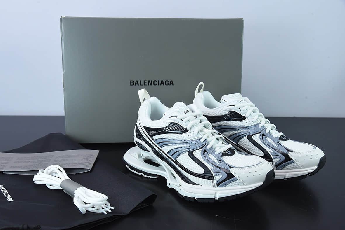 巴黎世家BalenciagaX-Pander 6.0 巴黎世家白黑复古弹簧鞋纯原版本 货号:653870W2RA41291