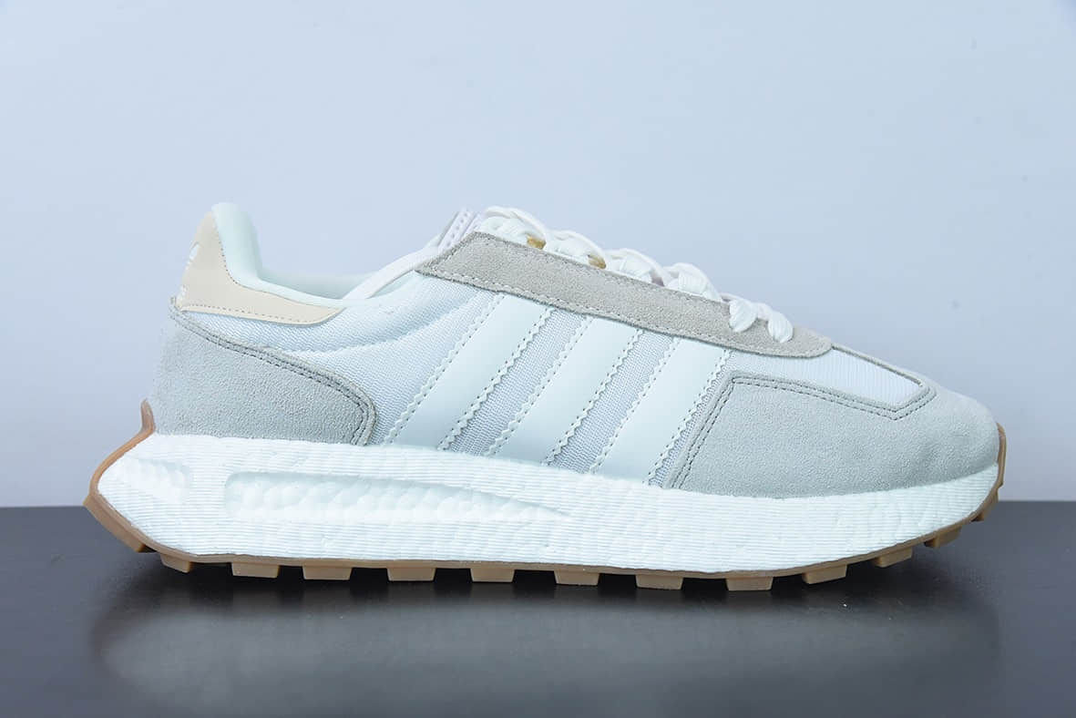 阿迪达斯Adidas Racing E5 Boost Prototype 灰白复古系列百搭透气运动慢跑鞋纯原版本 货号：GW8259