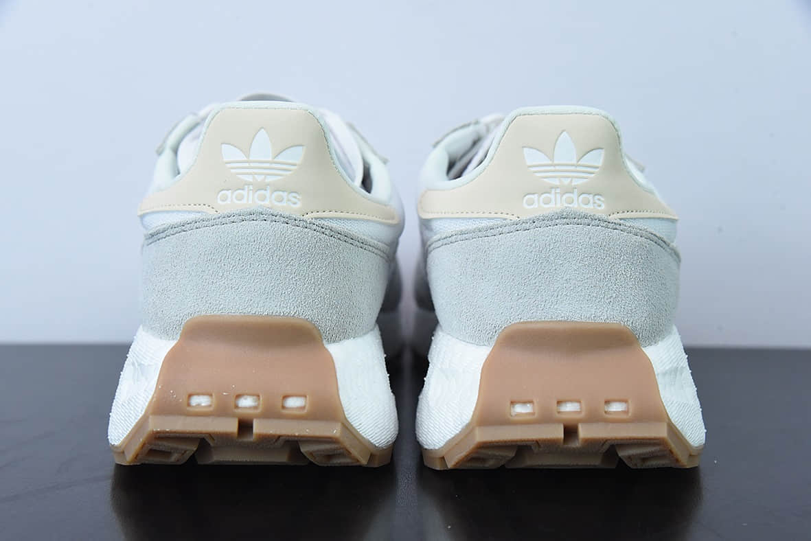 阿迪达斯Adidas Racing E5 Boost Prototype 灰白复古系列百搭透气运动慢跑鞋纯原版本 货号：GW8259