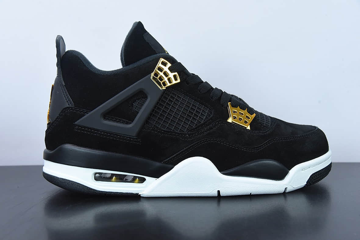 乔丹Air Jordan 4 Retro Royalty AJ4华贵黑金男子文化篮球鞋纯原版本 货号：308497-032