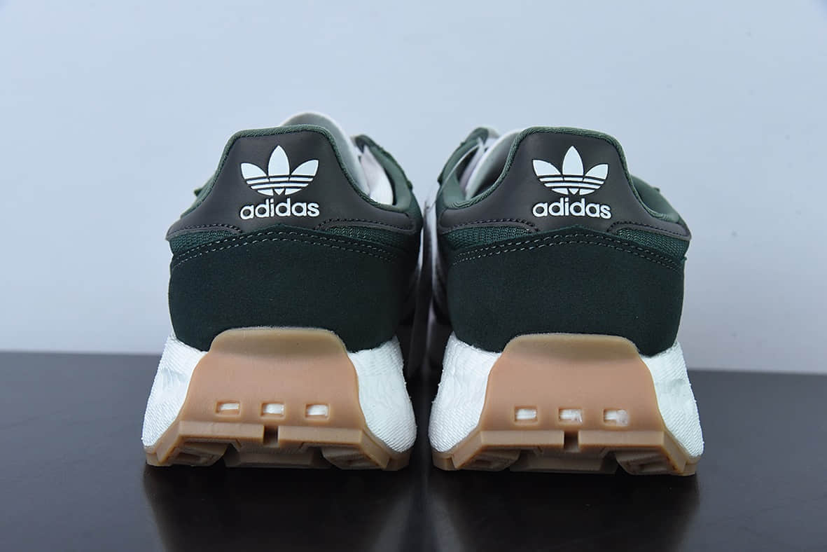 阿迪达斯Adidas Racing E5 Boost Prototype 墨绿复古系列百搭透气运动慢跑鞋纯原版本 货号：GW6572