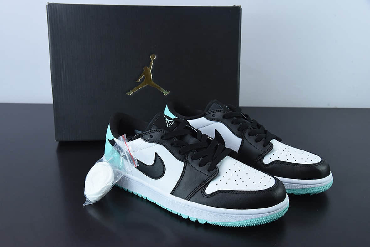 乔丹Air Jordan 1 Low Golf 黑白绿高尔夫系列低帮休闲篮球鞋纯原版本 货号：DD9315-114