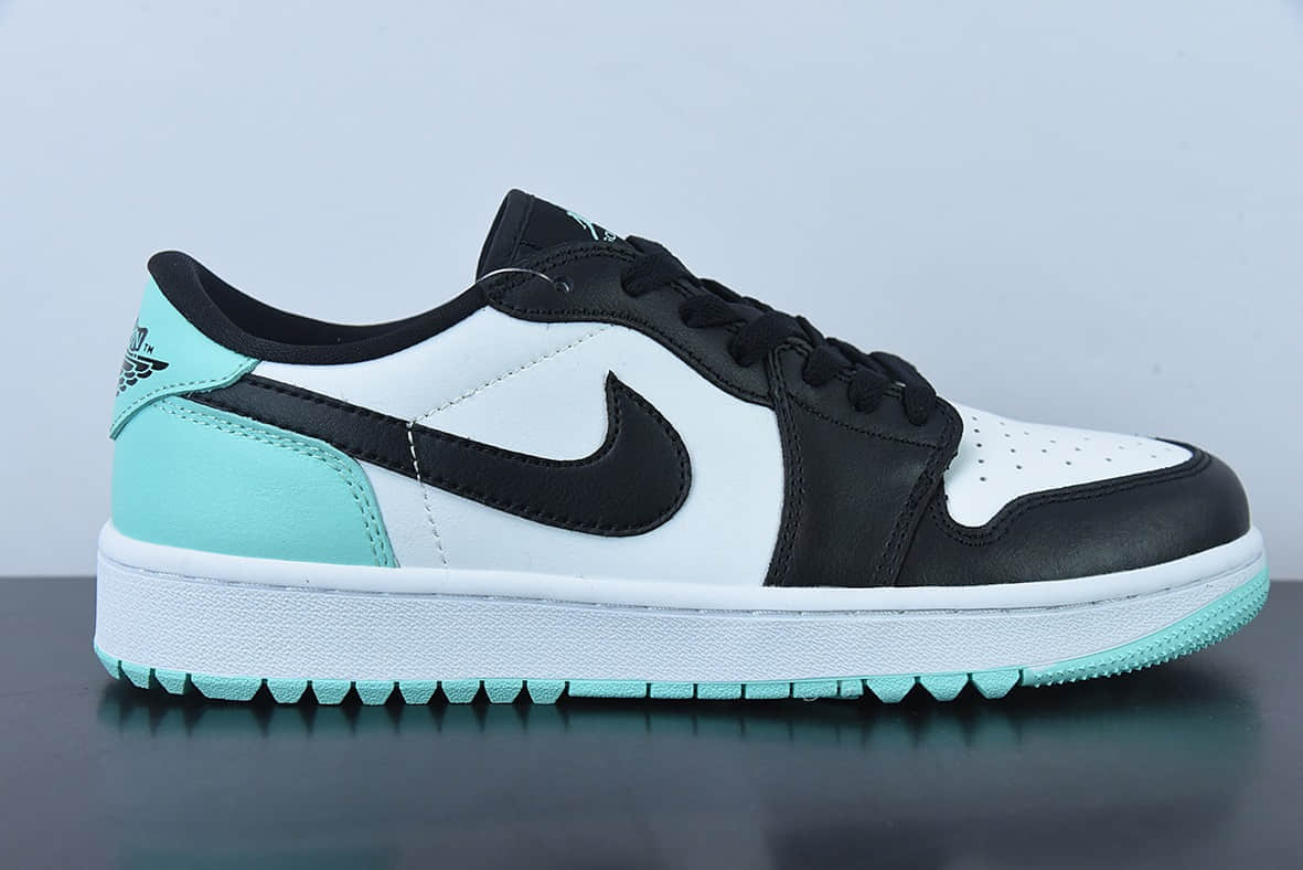 乔丹Air Jordan 1 Low Golf 黑白绿高尔夫系列低帮休闲篮球鞋纯原版本 货号：DD9315-114