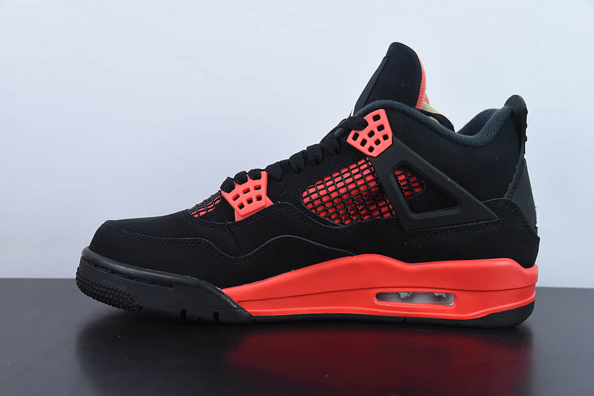 乔丹Air Jordan 4 Red Thunder AJ4黑红雷电男子文化篮球鞋纯原版本 货号：CT8527-016
