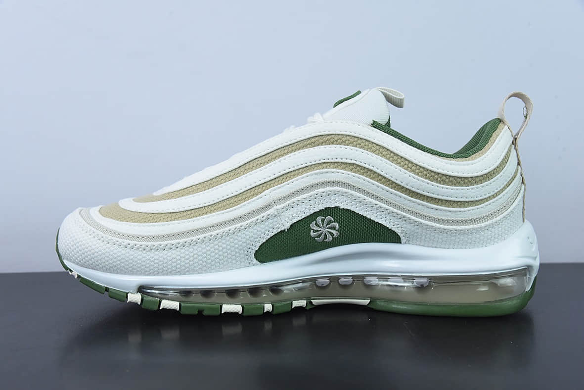 耐克Nike Air Max 97＂ Sun Club ＂白绿可回收材料低帮复古气垫跑步鞋纯原版本 货号：DM8588-100