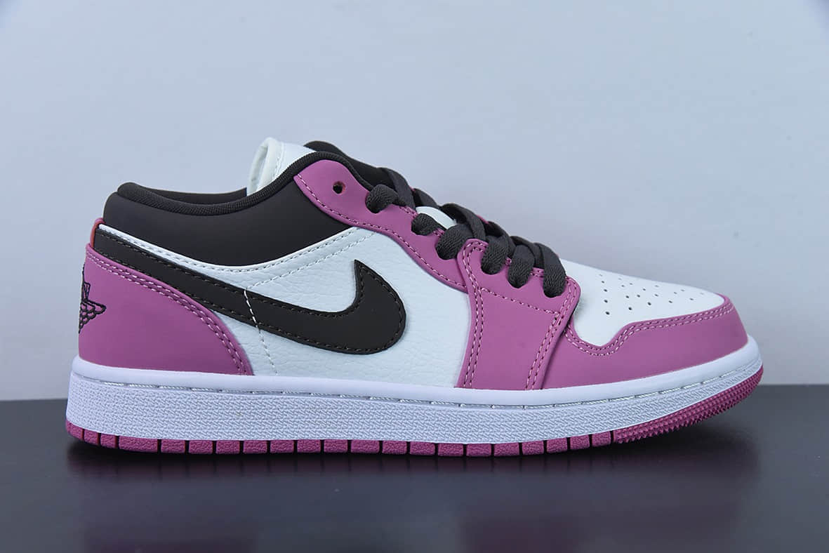 乔丹Air Jordan 1 Low AJ1 乔1白粉黑勾低帮休闲板鞋纯原版本 货号：DC1767-160