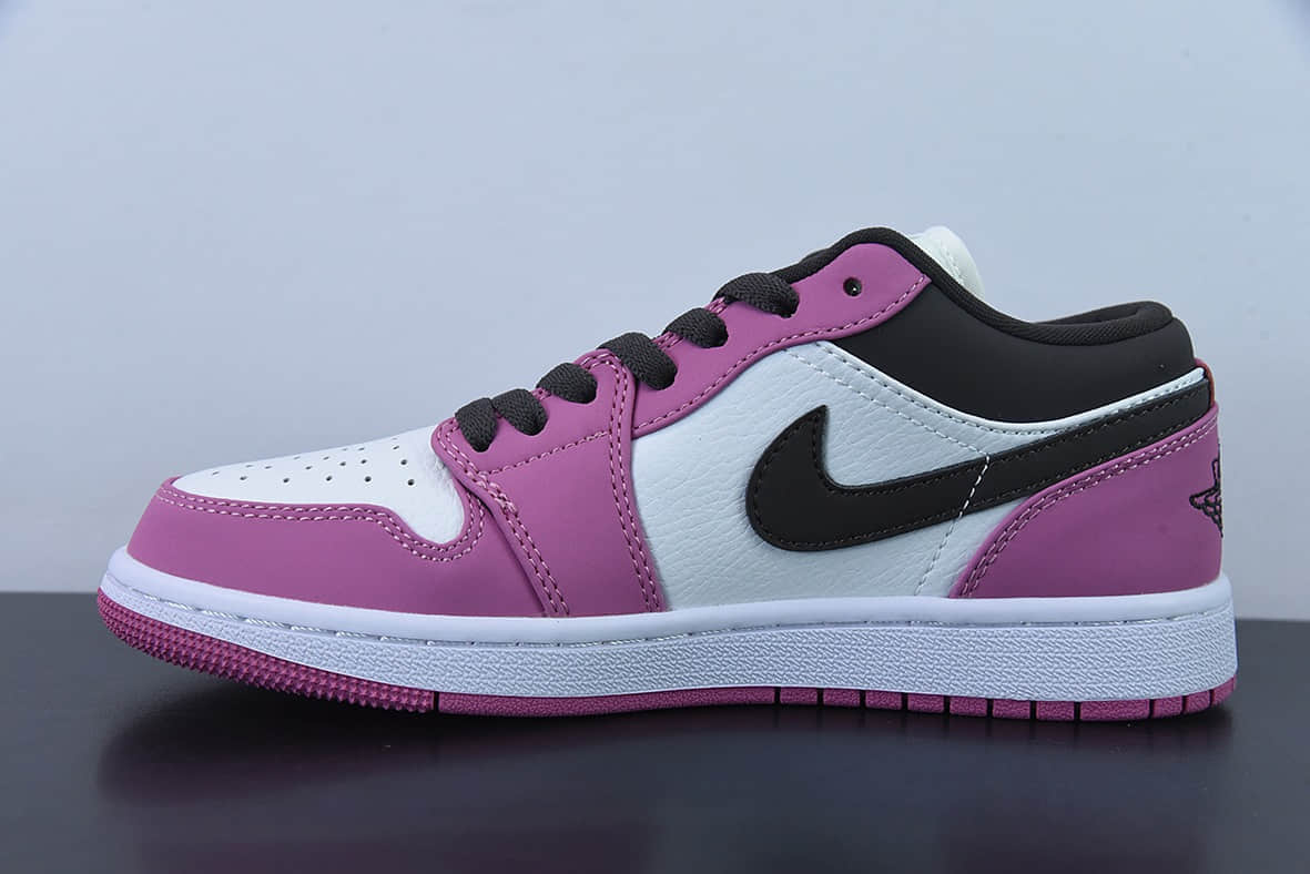 乔丹Air Jordan 1 Low AJ1 乔1白粉黑勾低帮休闲板鞋纯原版本 货号：DC1767-160