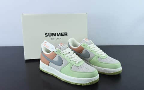 耐克Nike Air Force 1’07 Low 灰青色布面空军一号低帮休闲板鞋纯原版本 货号：DG2296-015