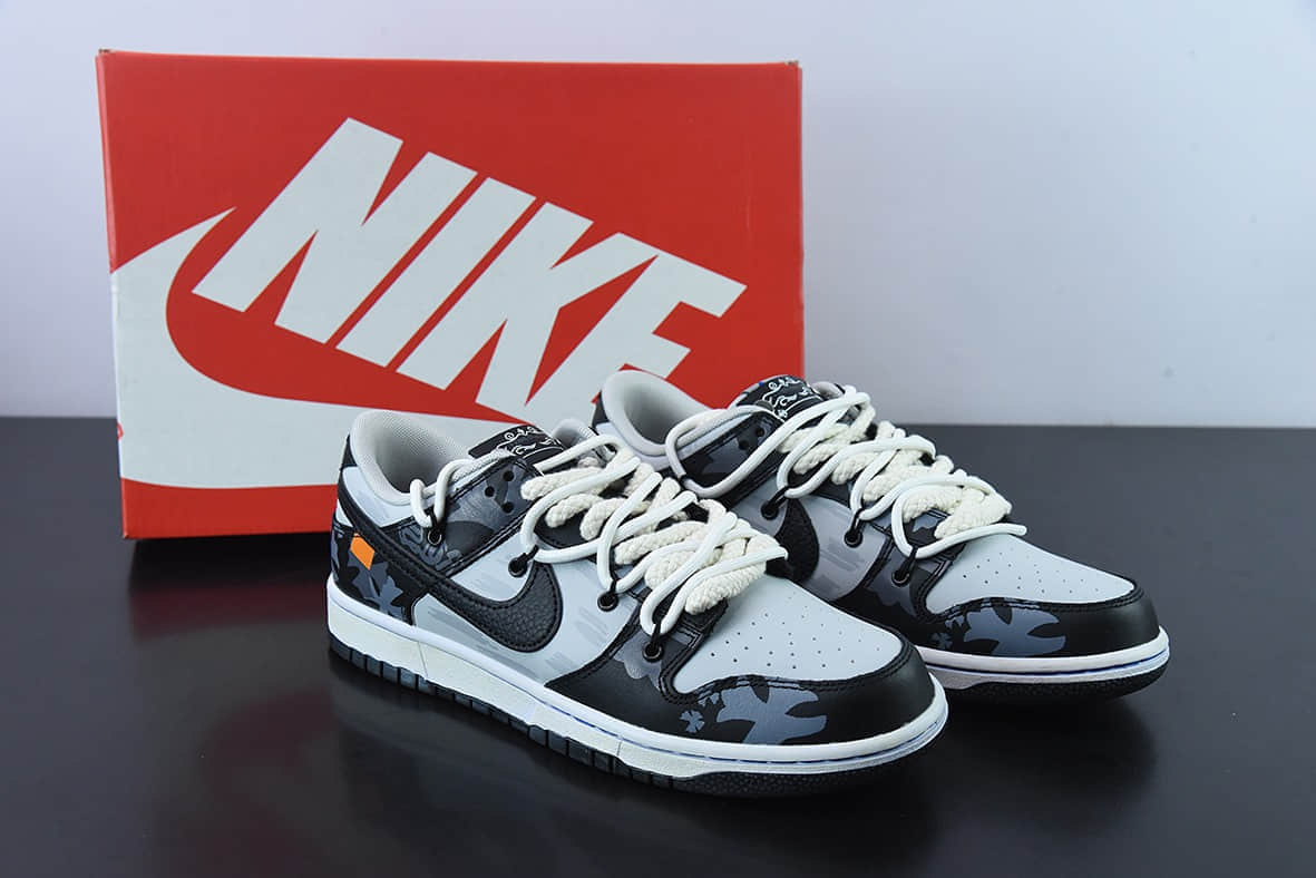 耐克Nike SB Dunk low 哥特十字架熊猫解构黑灰SB扣碎篮板时尚休闲板鞋纯原版本 货号:DD3363-002