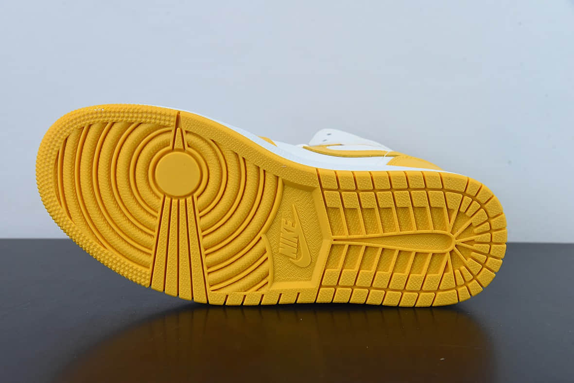 乔丹Air Jordan 1 Mid 白黄中帮复古篮球鞋纯原版本 货号：BQ6472-117