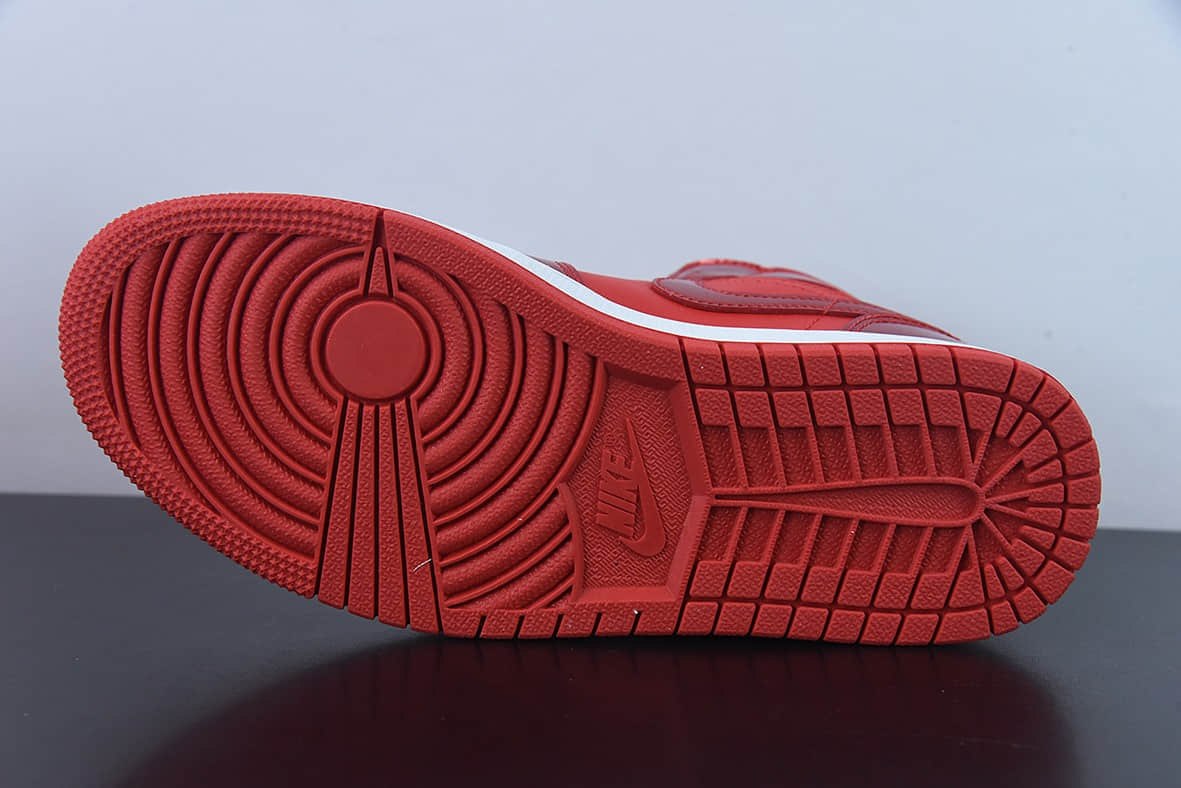 乔丹Air Jordan AJ1 Mid 红色漆皮中帮复古篮球鞋纯原版本 货号：DH5894-600