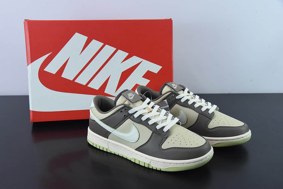 耐克Nike SB Dunk LowSail Olive Grey皮革橄榄绿深灰米白扣篮系列低帮休闲运动滑板板鞋纯原版本 货号：FB4960-210
