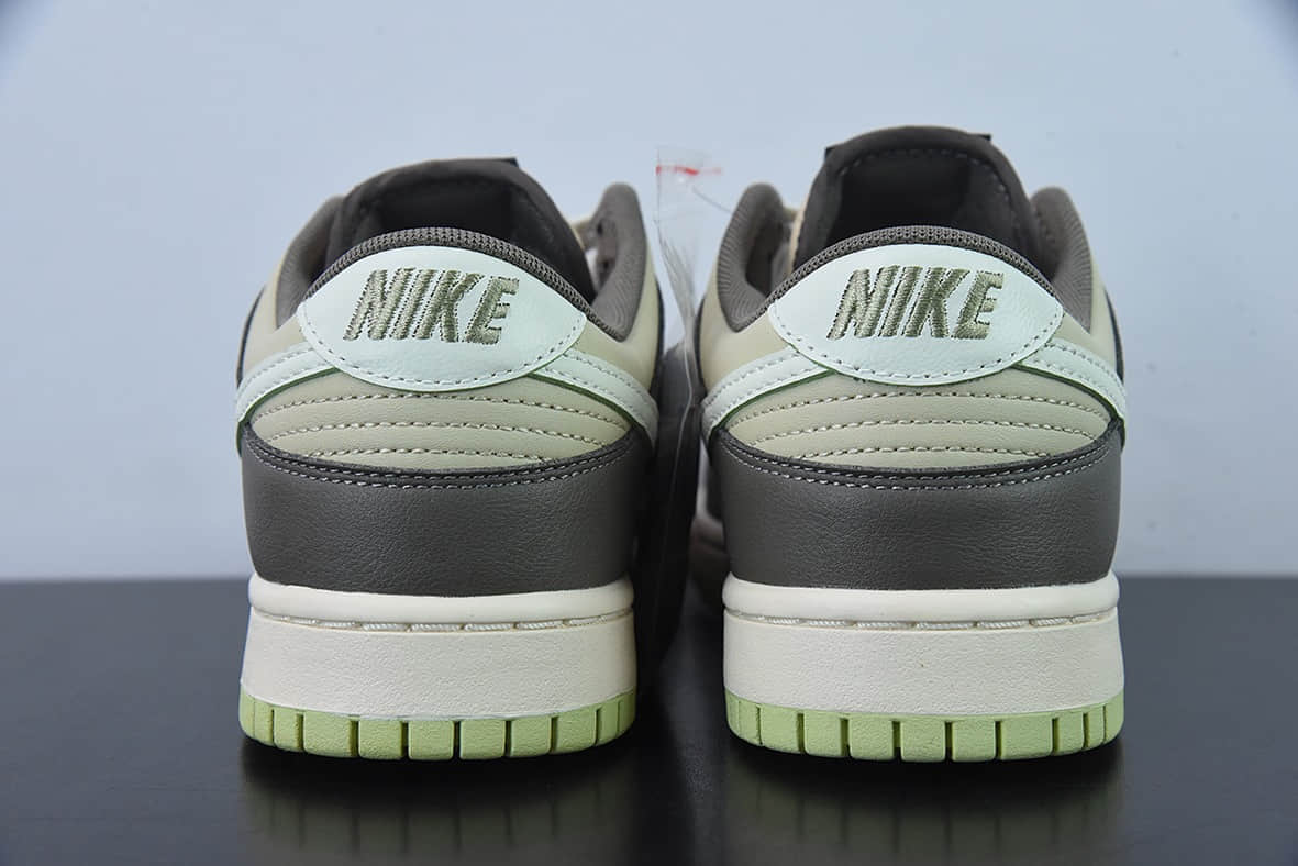 耐克Nike SB Dunk LowSail Olive Grey皮革橄榄绿深灰米白扣篮系列低帮休闲运动滑板板鞋纯原版本 货号：FB4960-210