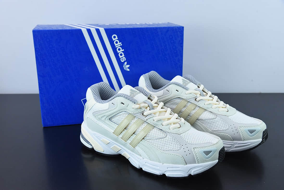 阿迪达斯Adidas Originals Response CLCrystal White响应CL系列浅灰奶黄老爹风复古透气缓震休闲运动慢跑鞋纯原版本 货号：GZ1562