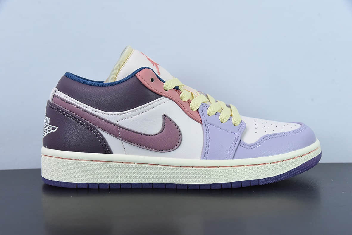 乔丹Air Jordan 1 LowEaster乔1 AJ1粉紫彩蛋复活节低帮休闲板鞋纯原版本 货号：DZ2768-651