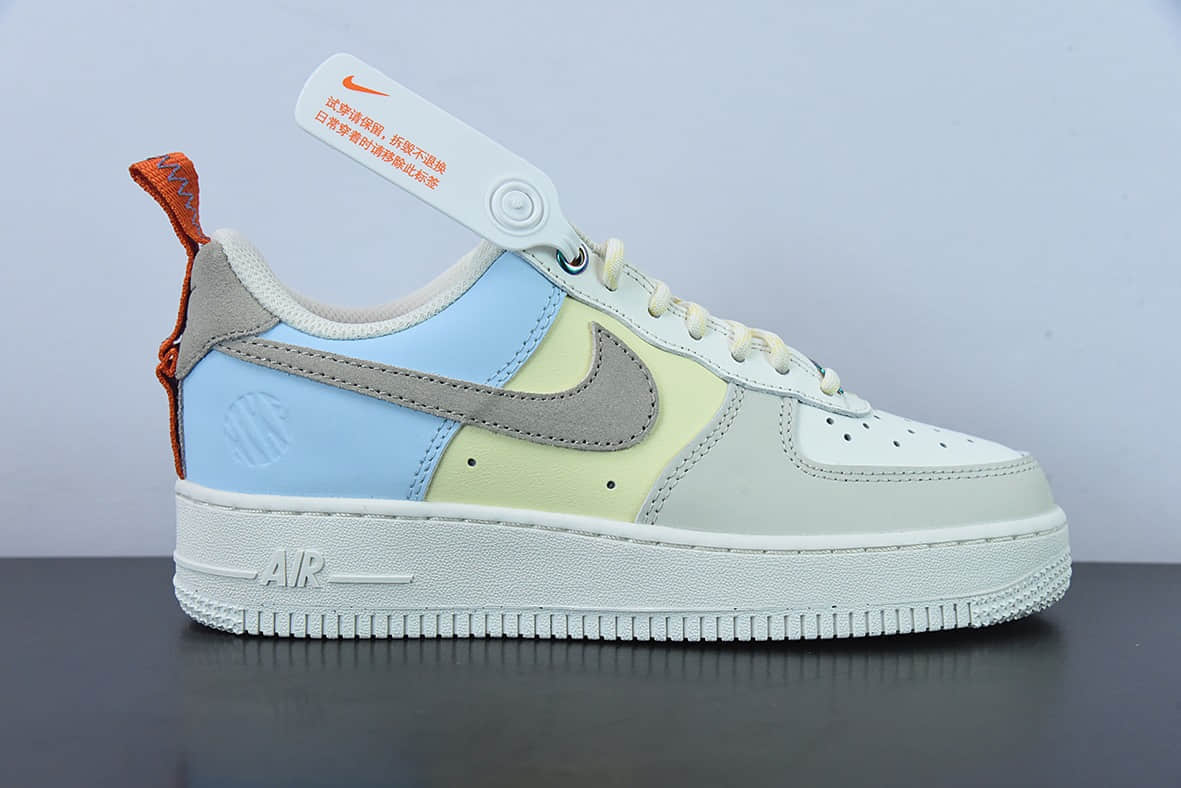 耐克Nike Air Force 1 Low 奶白蓝红拼接空军一号低帮运动休闲百搭板鞋纯原版本 货号：DX6042-111