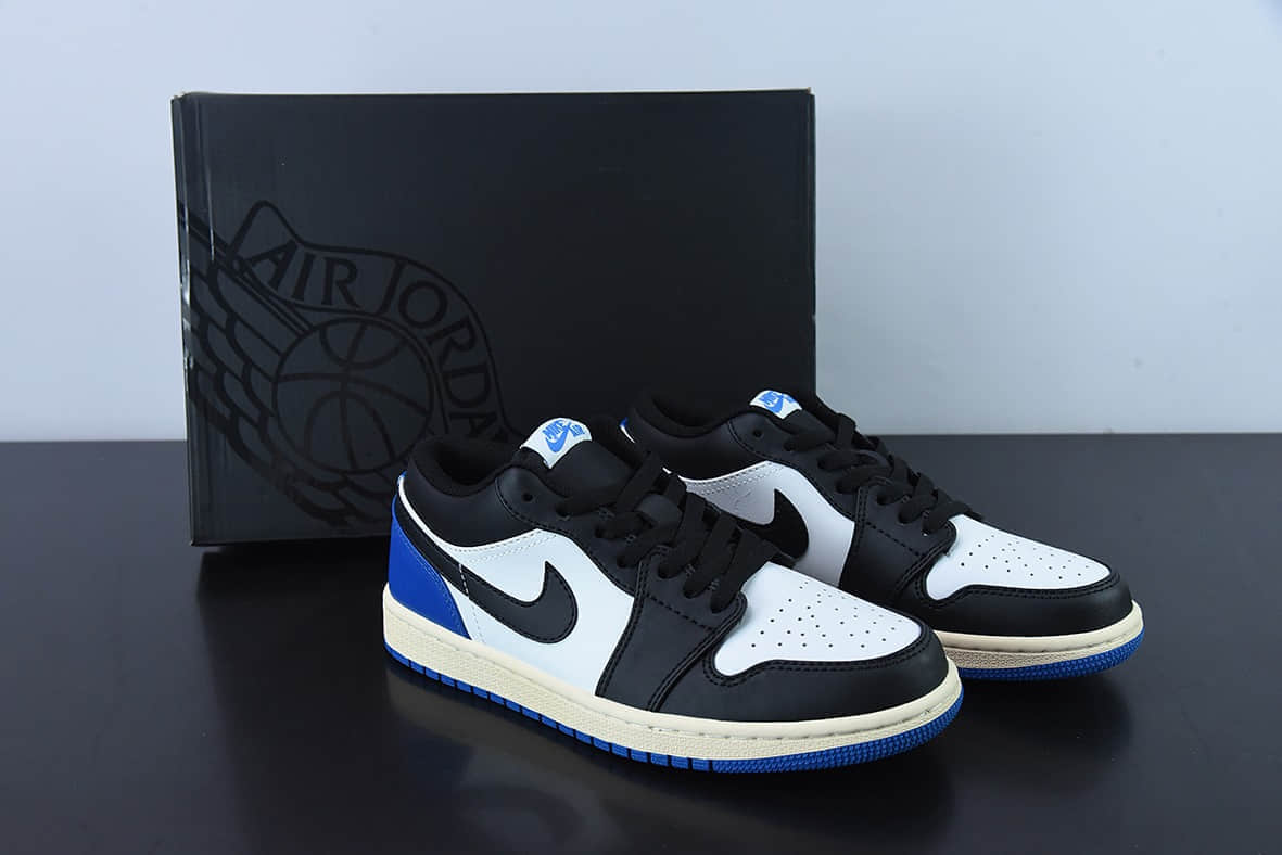 乔丹Air Jordan 1 Low AJ1 乔1黑蓝鬼脸低帮休闲板鞋纯原版本 货号: DM7078-110