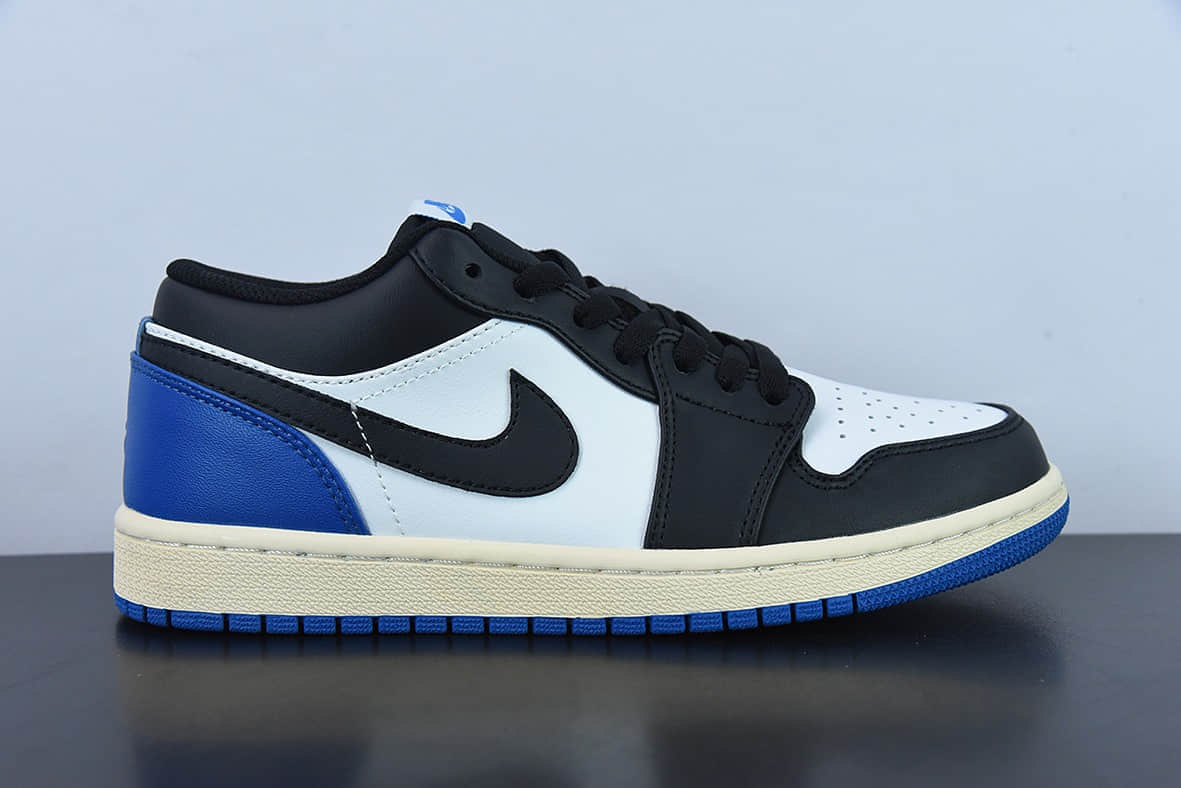 乔丹Air Jordan 1 Low AJ1 乔1黑蓝鬼脸低帮休闲板鞋纯原版本 货号: DM7078-110
