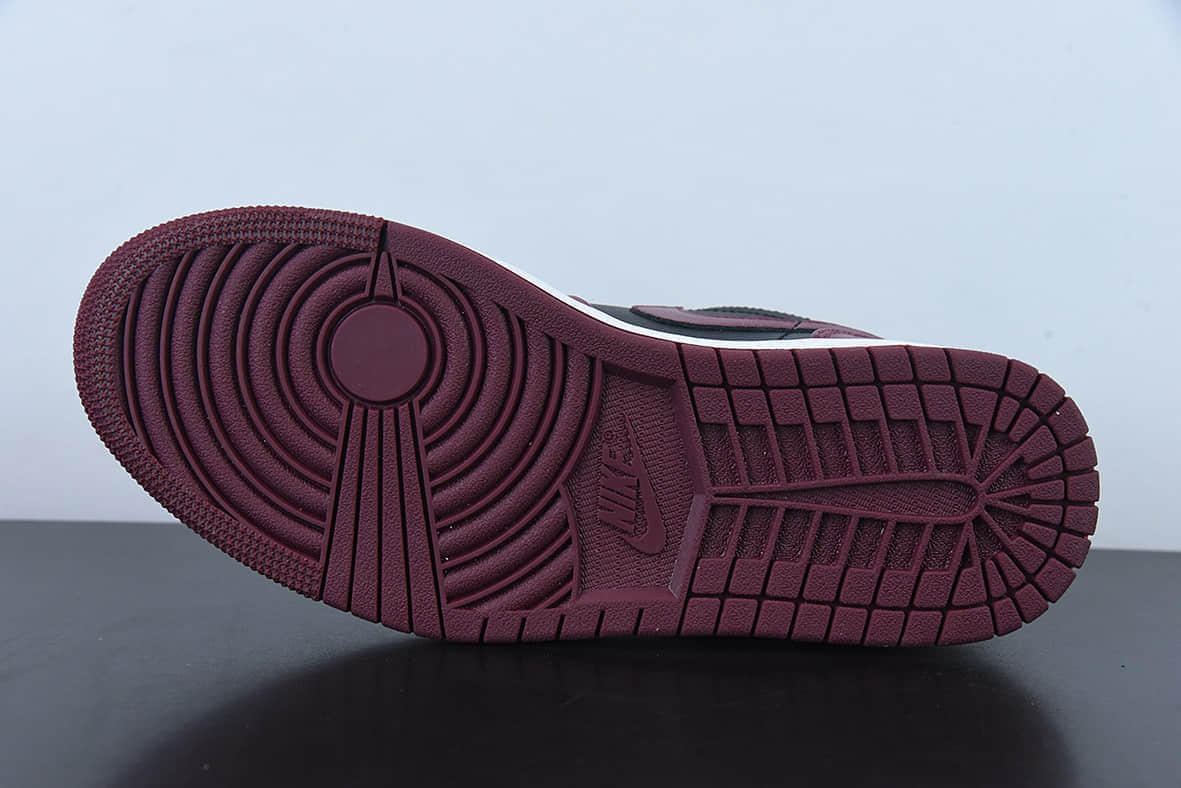 乔丹Air Jordan 1 Low AJ1 乔1酒红黑低帮篮球鞋纯原版本 货号:DC0774-006