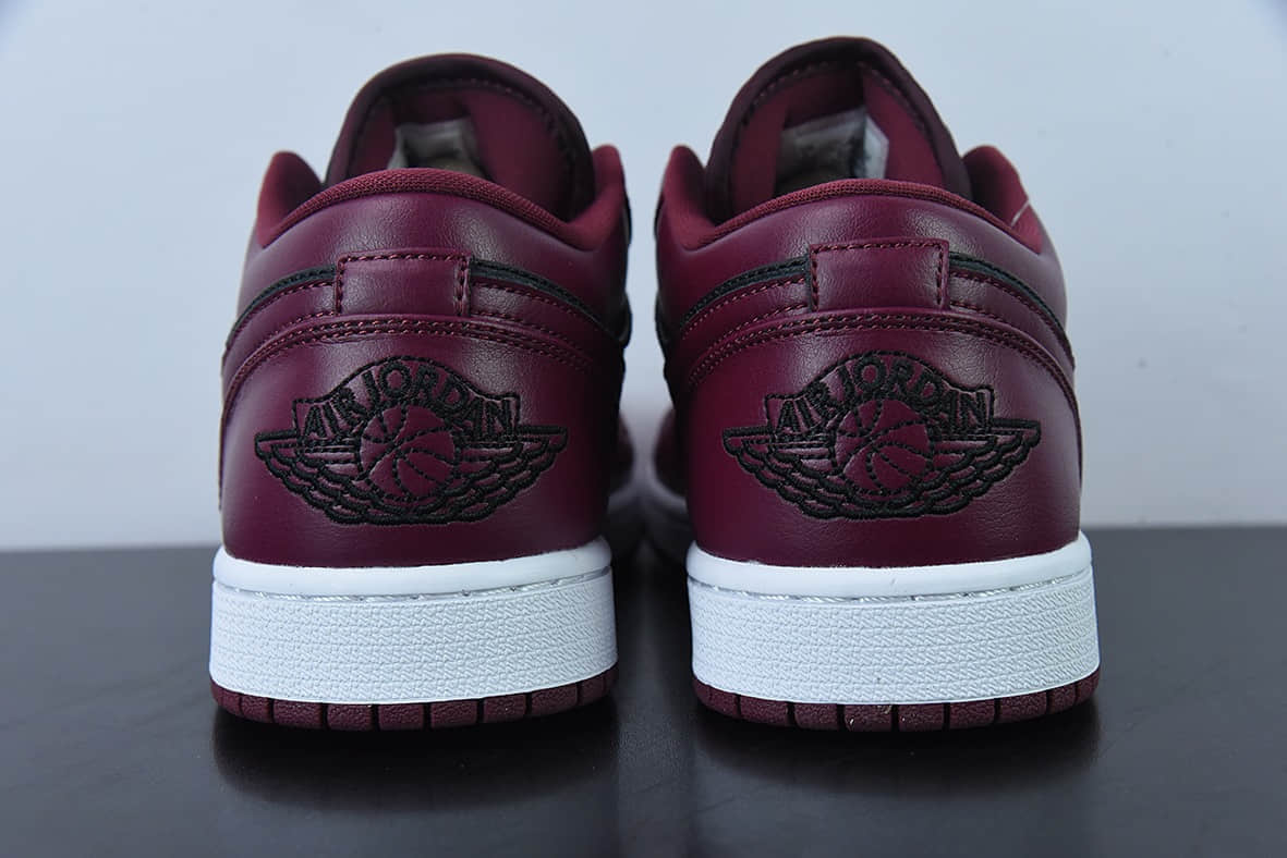乔丹Air Jordan 1 Low AJ1 乔1酒红黑低帮篮球鞋纯原版本 货号:DC0774-006