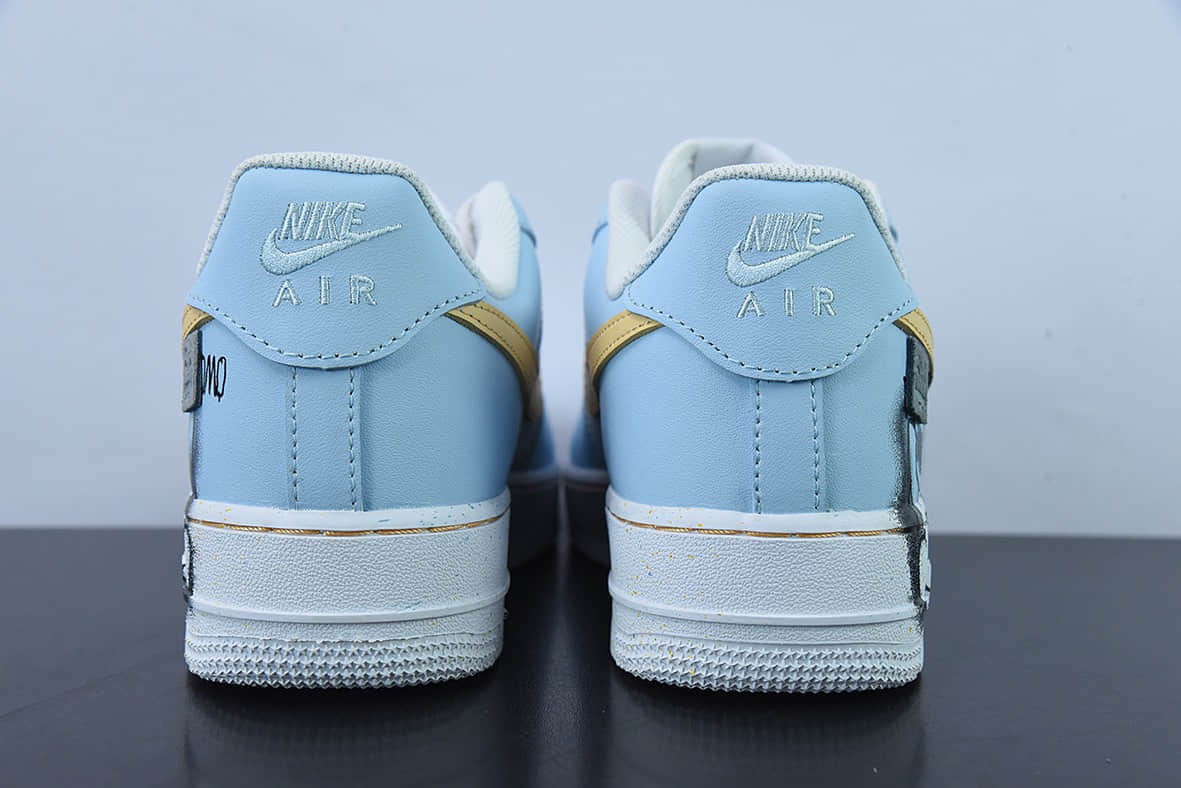 耐克Nike Air Force 1 07 LV8 创意绘画白蓝涂鸦空军一号经典低帮百搭休闲运动板鞋纯原版本 货号:CW2288-111
