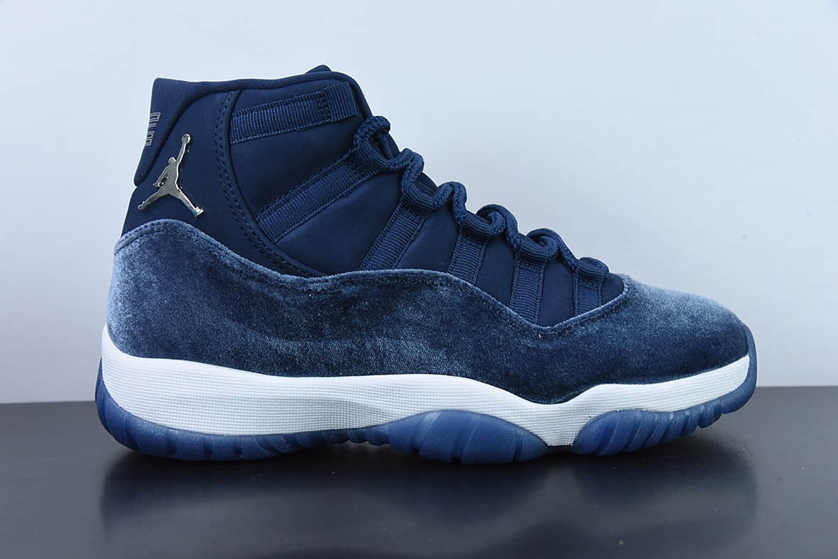 乔丹Air Jordan 11 Velvet Midnight Navy AJ11 乔11灯芯绒午夜蓝高帮篮球鞋纯原版本 货号:AR0715-441