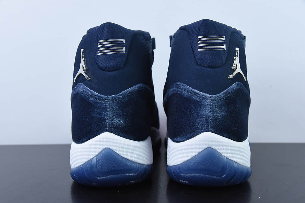 乔丹Air Jordan 11 Velvet Midnight Navy AJ11 乔11灯芯绒午夜蓝高帮篮球鞋纯原版本 货号:AR0715-441