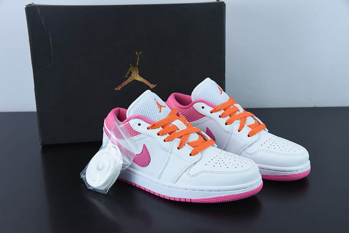 乔丹Air Jordan 1 Low AJ1 乔1白粉色低帮篮球鞋纯原版本 货号:DR9498-168