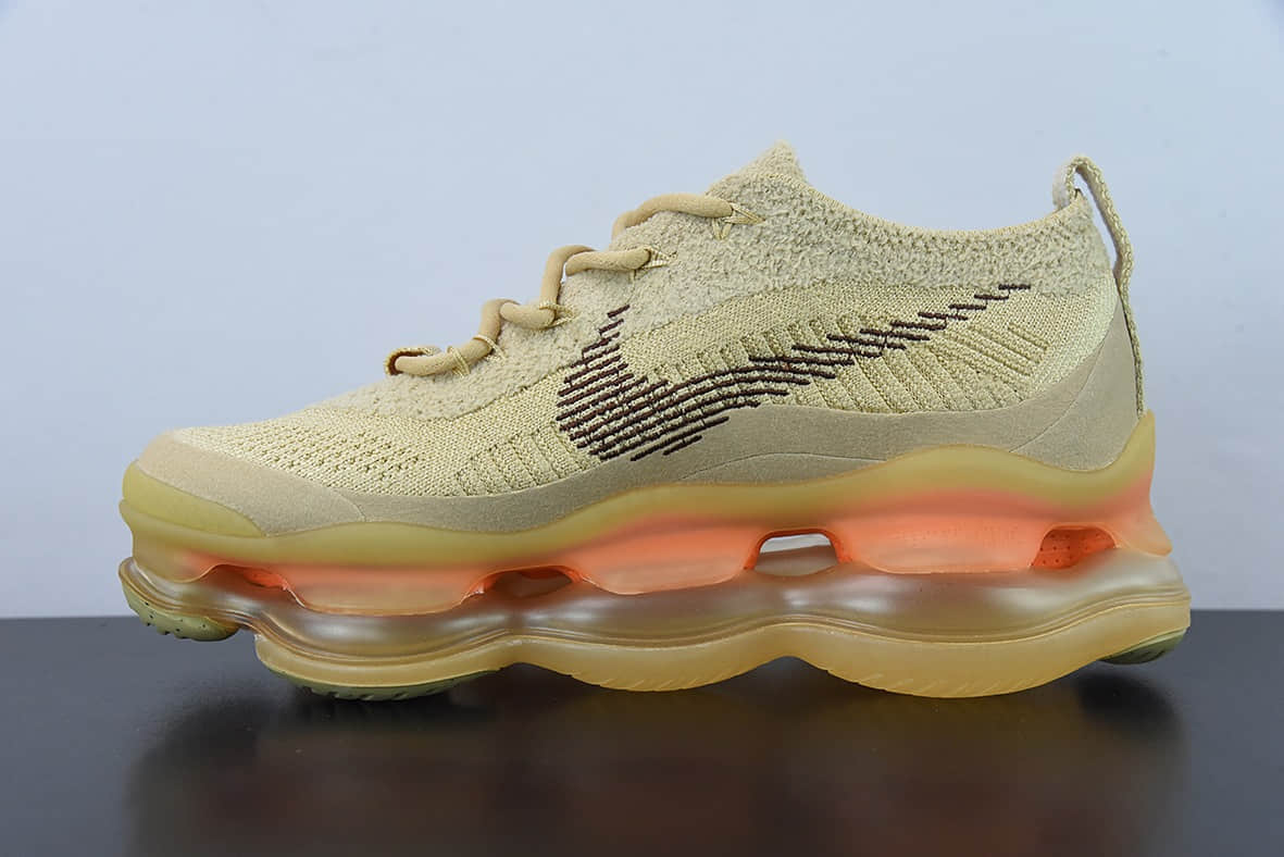 耐克Nike Air Max Scorpion FlyknitPhantomBlackLight Cream天蝎座系列2022款桔色超级大气垫系列前卫增高低帮休闲运动慢跑鞋纯原版本 货号：DJ4702-200