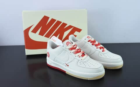 耐克Nike Air Force 1 Low ’07 “米白红”亚特兰大城市限定低帮空军一号休闲板鞋纯原版本 货号：YT0288-639