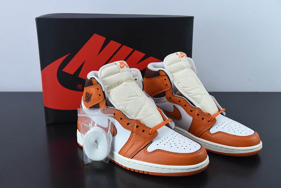 乔丹Air Jordan 1 Retro Starfish爱马仕橙小扣碎高帮篮球鞋纯原版本 货号：DO9369-101